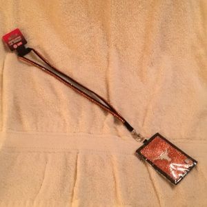 University of Texas beaded lanyard wallet.